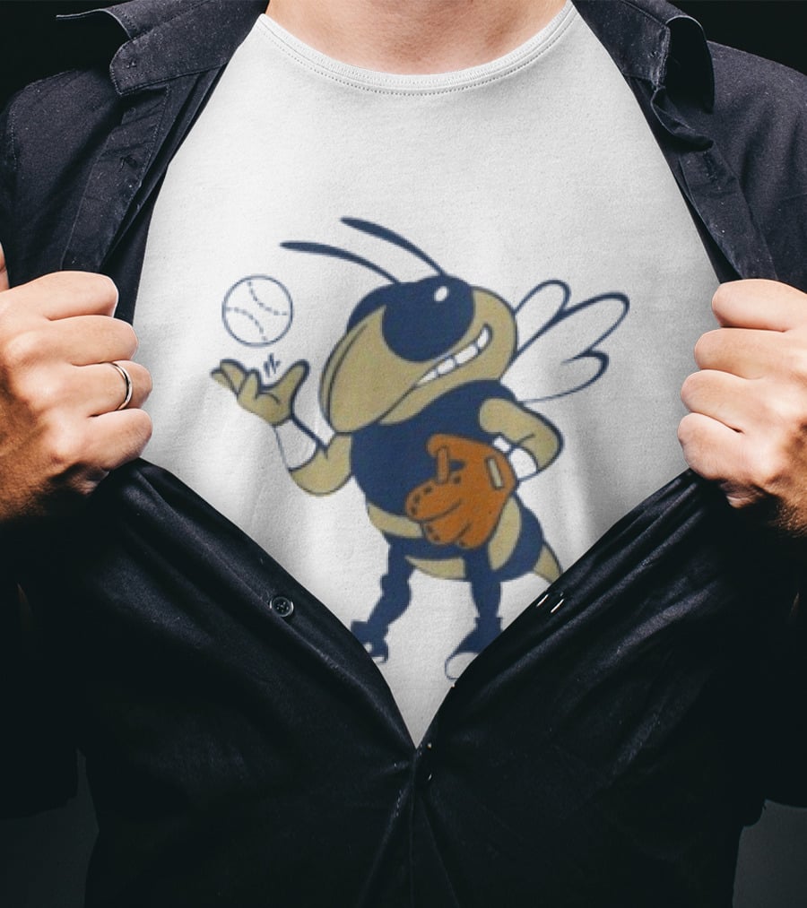 Georgia Tech Yellow Jackets Mascot Baseball Glove T-Shirt