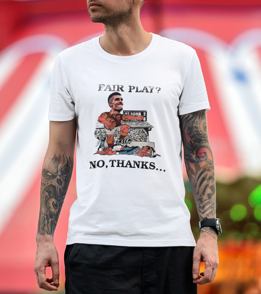 Gianluca Mancini AS Roma Fair Play No Thanks Comic T-Shirt