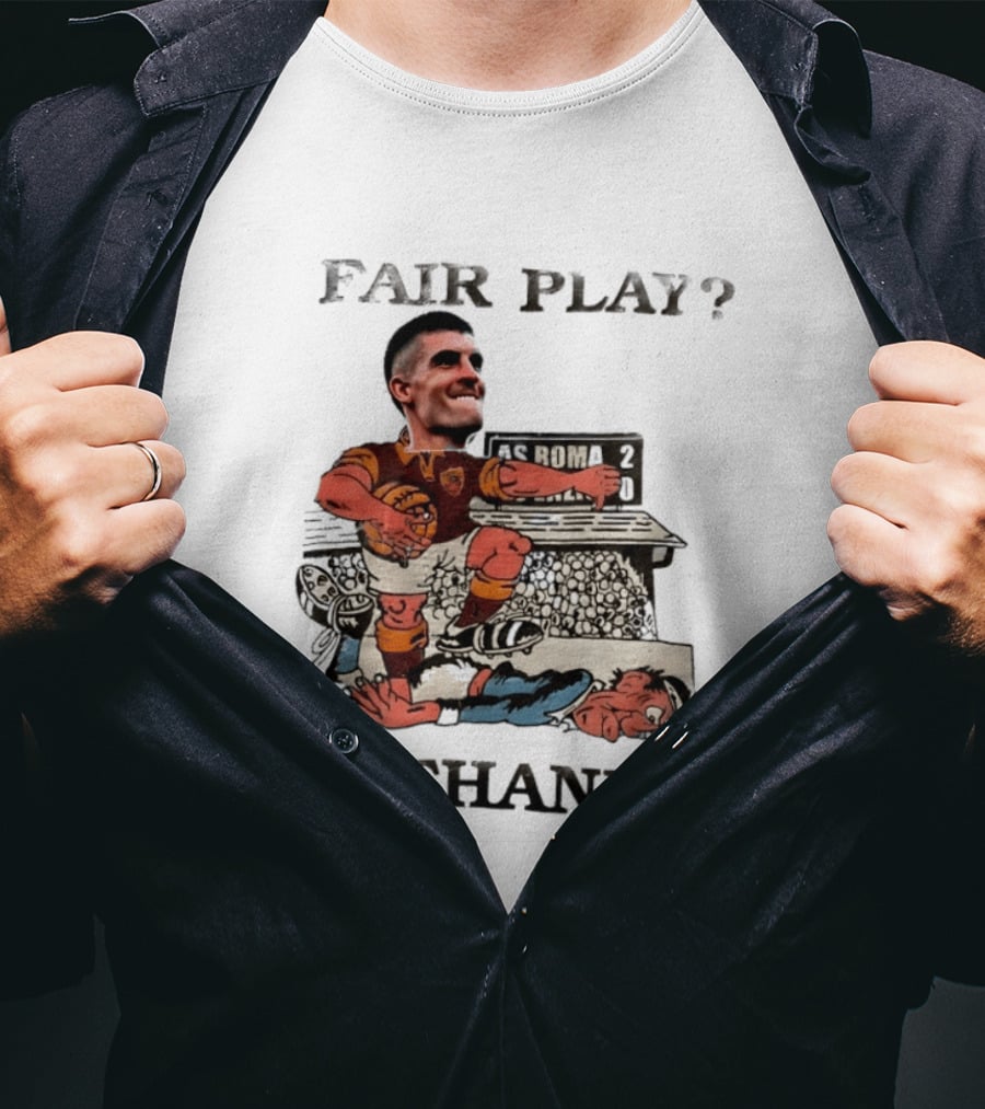 Gianluca Mancini AS Roma Fair Play No Thanks Comic T-Shirt