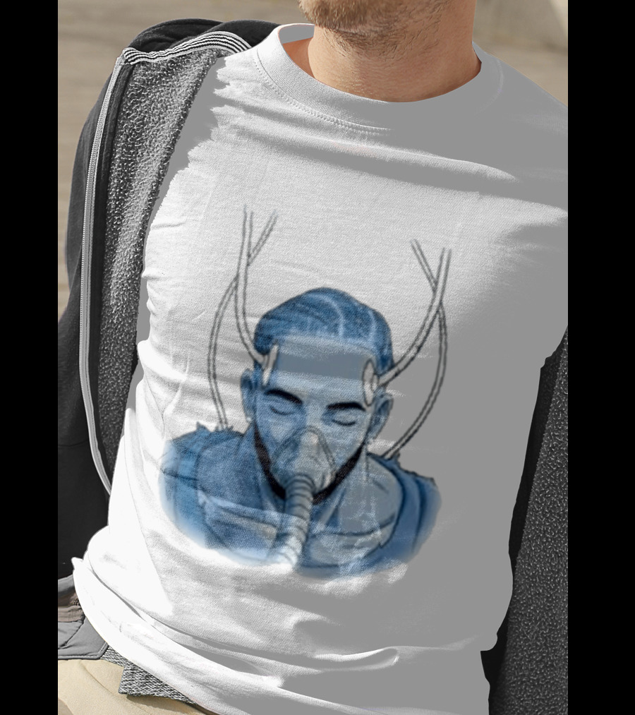 Reaven Leggenda Futuristic Masked Figure With Antlers T-Shirt