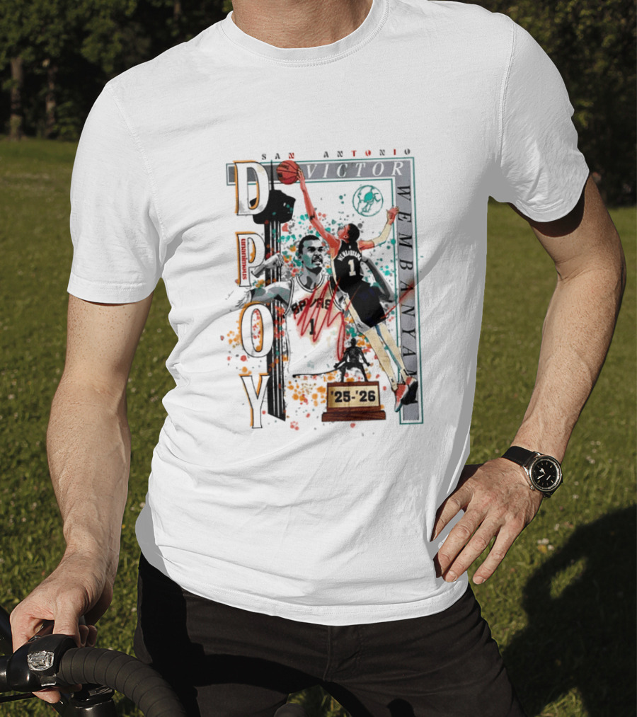 San Antonio Spurs DPOY Victor Wembanyama 25 26 T-Shirt