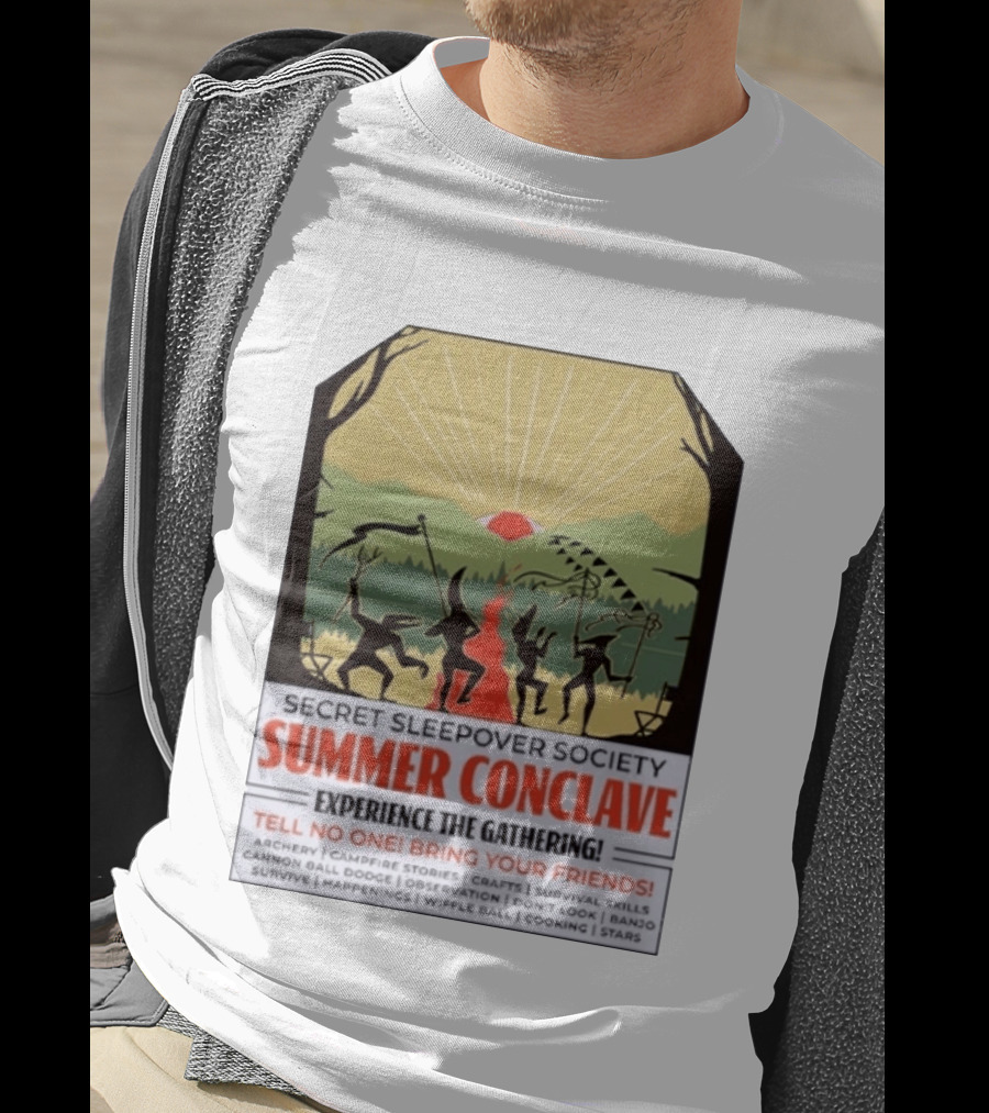 Secret Sleepover Society Summer Conclave Experience The Gathering Archery Campfire Stories Crafts Survival Skills T-Shirt