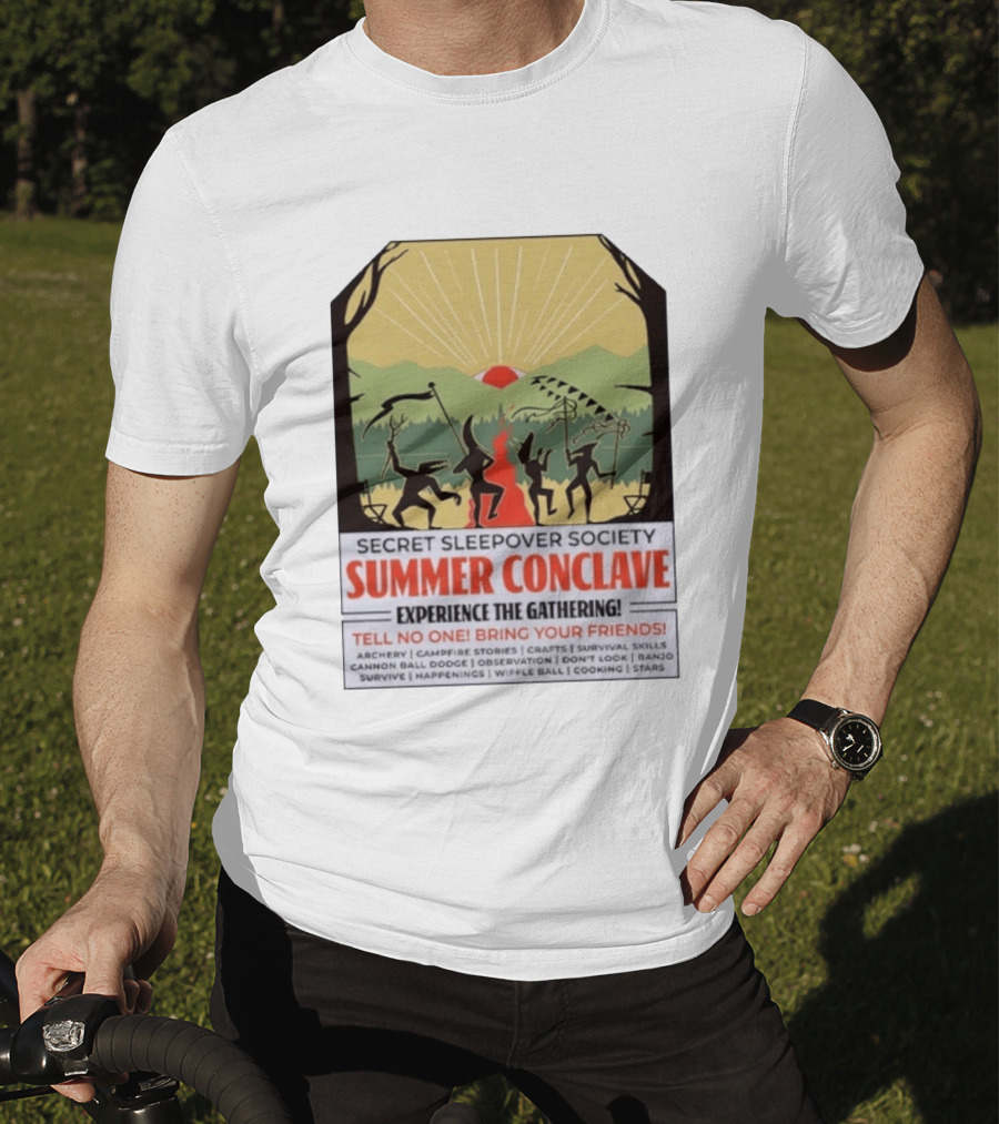 Secret Sleepover Society Summer Conclave Experience The Gathering Archery Campfire Stories Crafts Survival Skills T-Shirt
