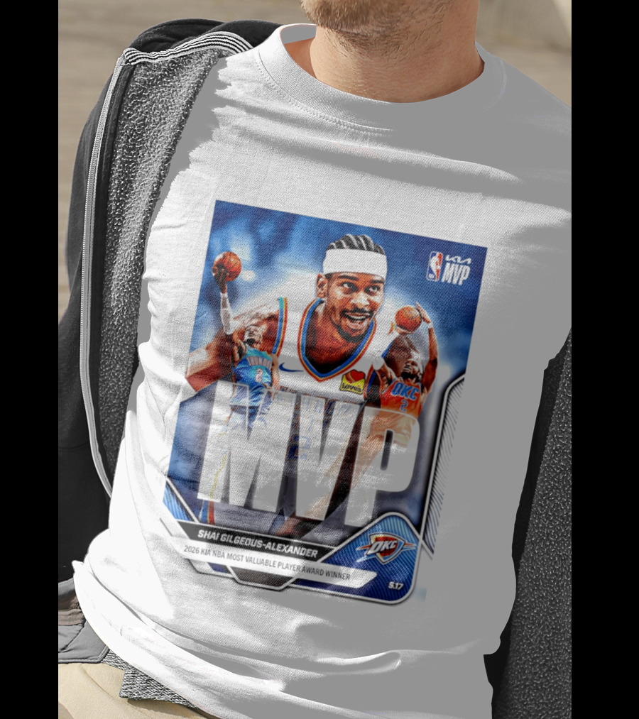 Shai Gilgeous Alexander Oklahoma City Thunder 2026 Kia NBA MVP Most Valuable Player Award Winner T-Shirt