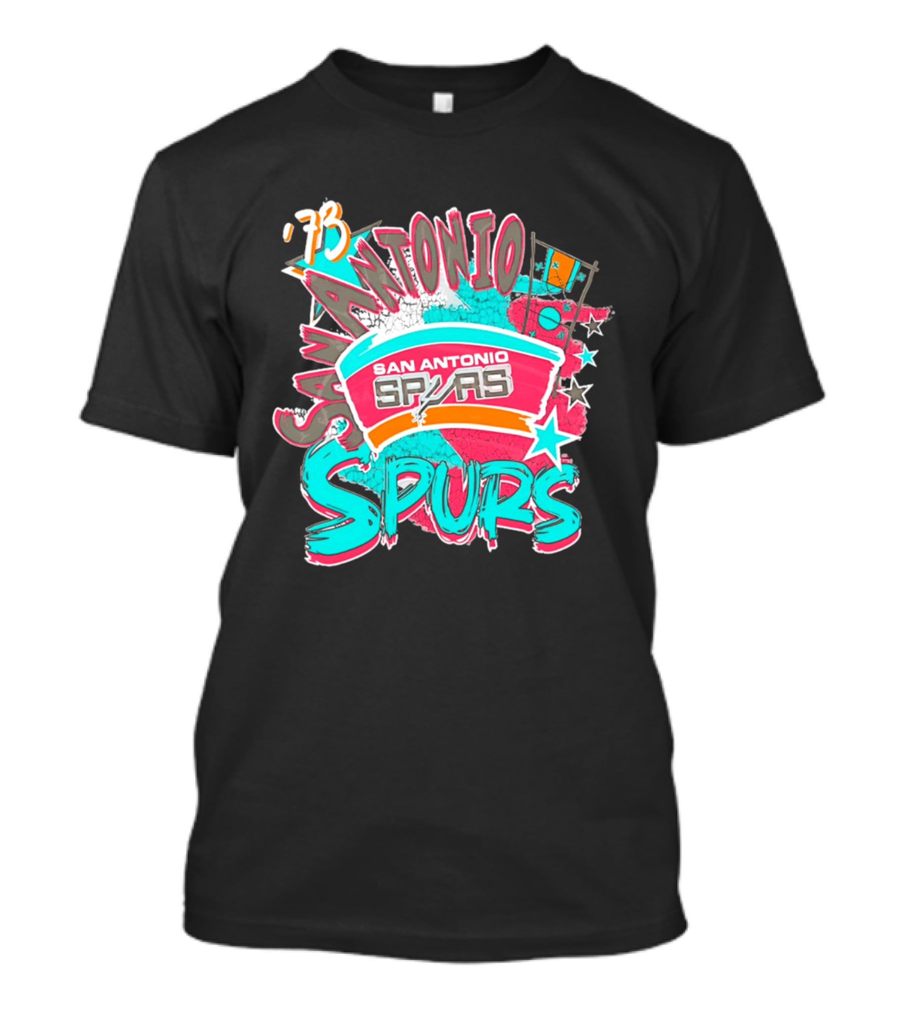 San Antonio Spurs '73 Classics Play By Play T-Shirt