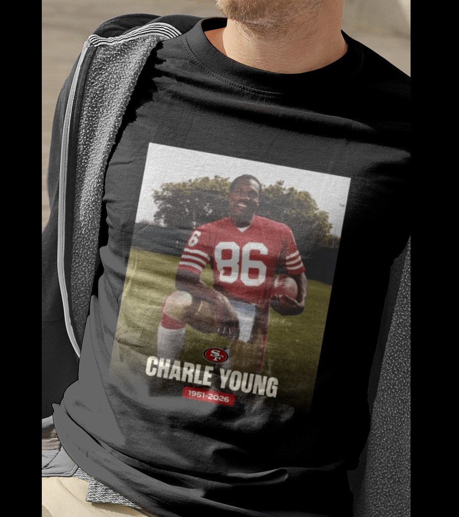 San Francisco 49ers Charle Young 86 1951 2026 T-Shirt