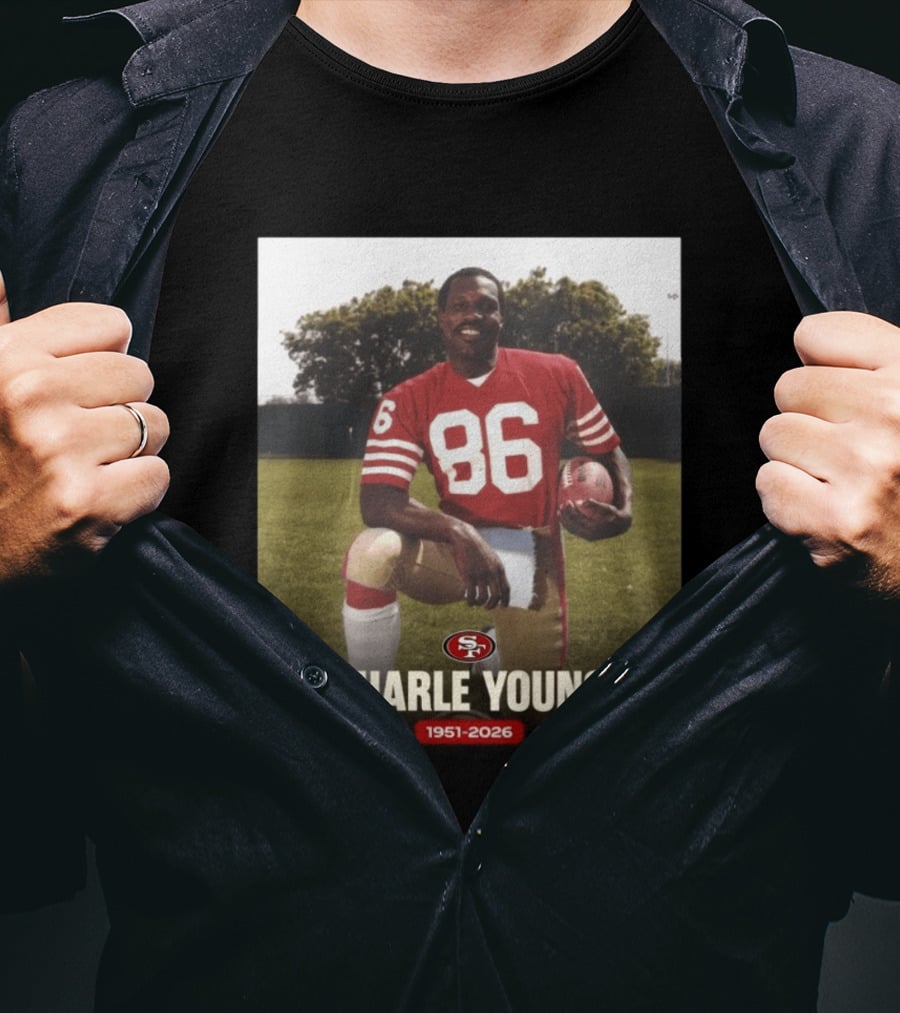 San Francisco 49ers Charle Young 86 1951 2026 T-Shirt