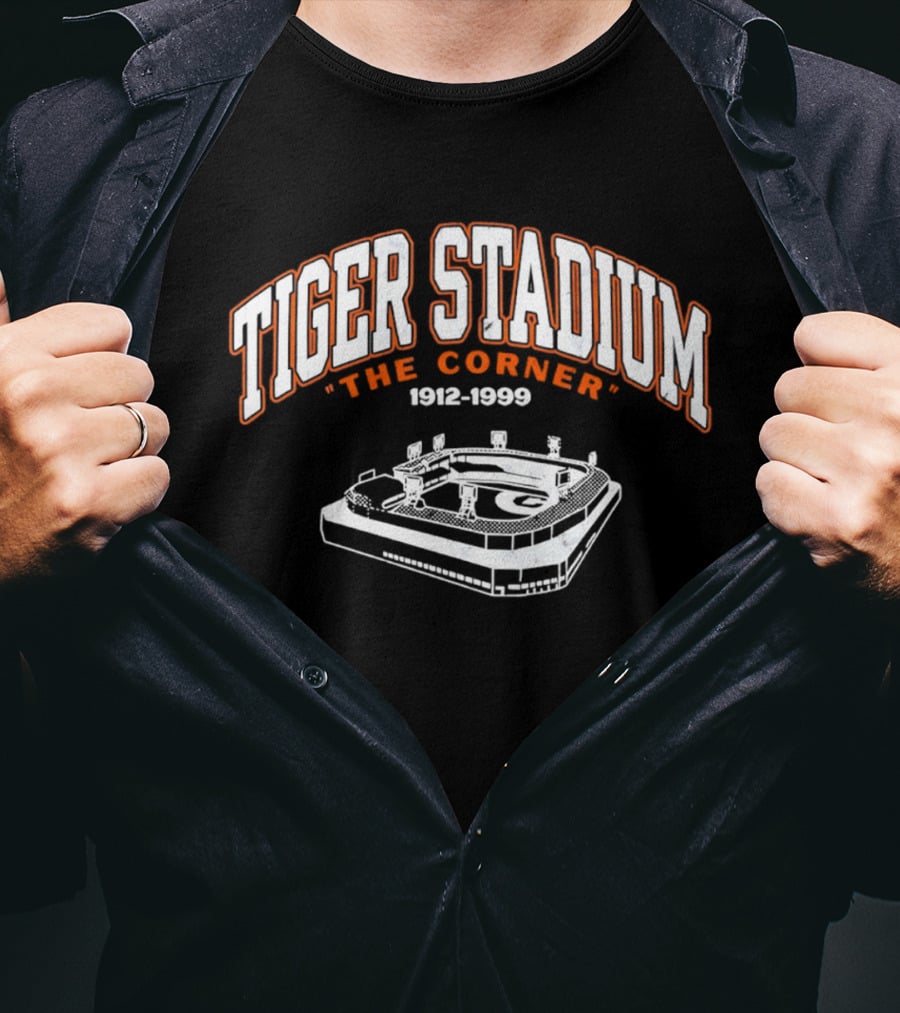 Tiger Stadium The Corner 1912 1999 Baseball Field T-Shirt