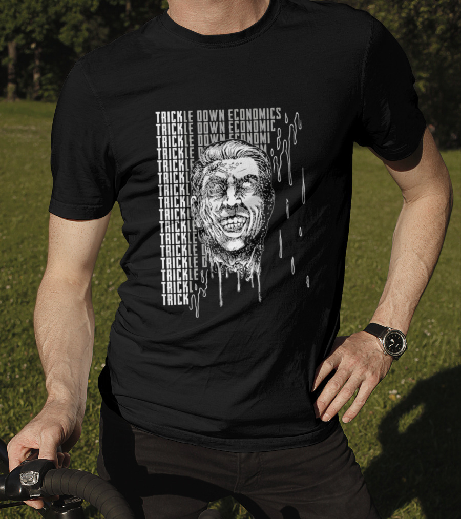 Trickle Down Economics Melting Face Concept T-Shirt
