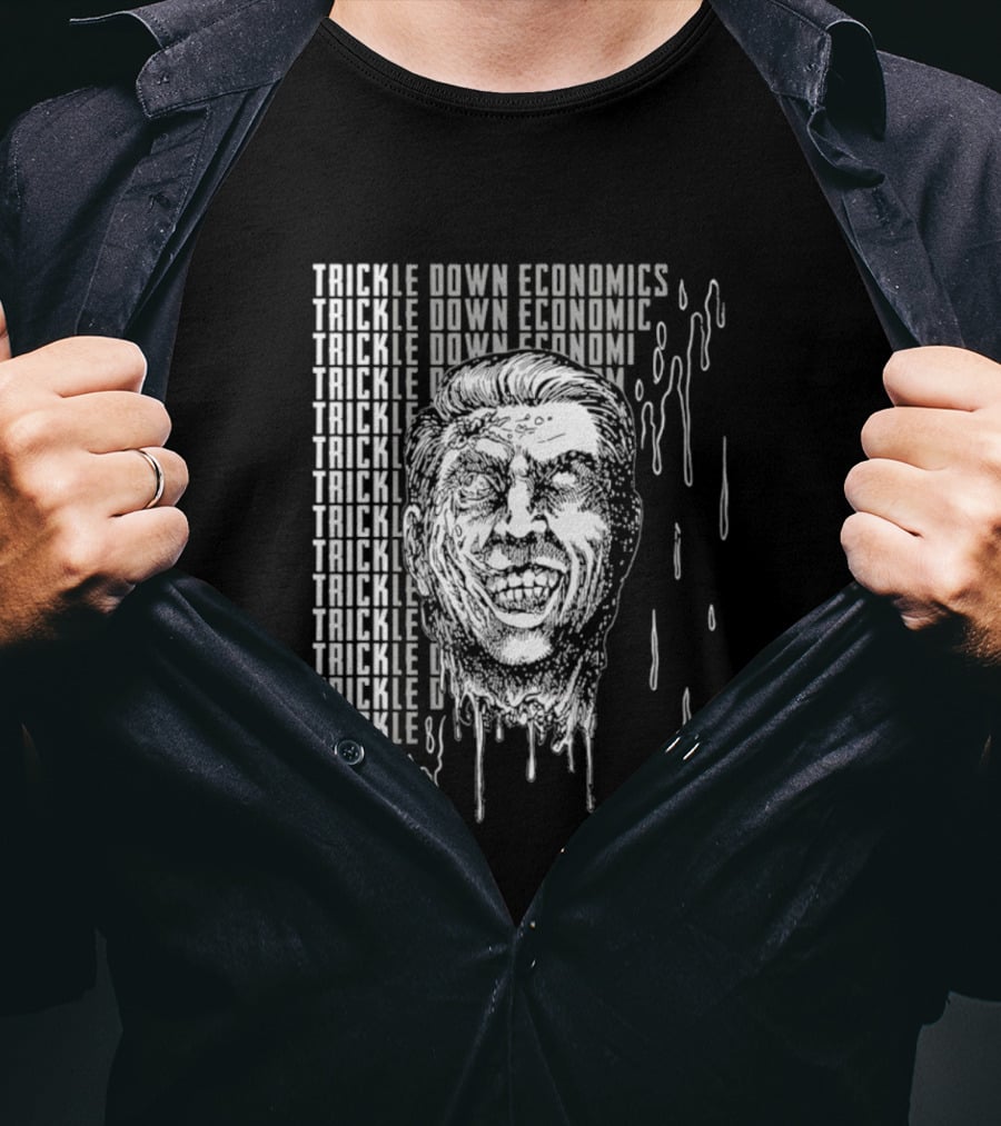 Trickle Down Economics Melting Face Concept T-Shirt