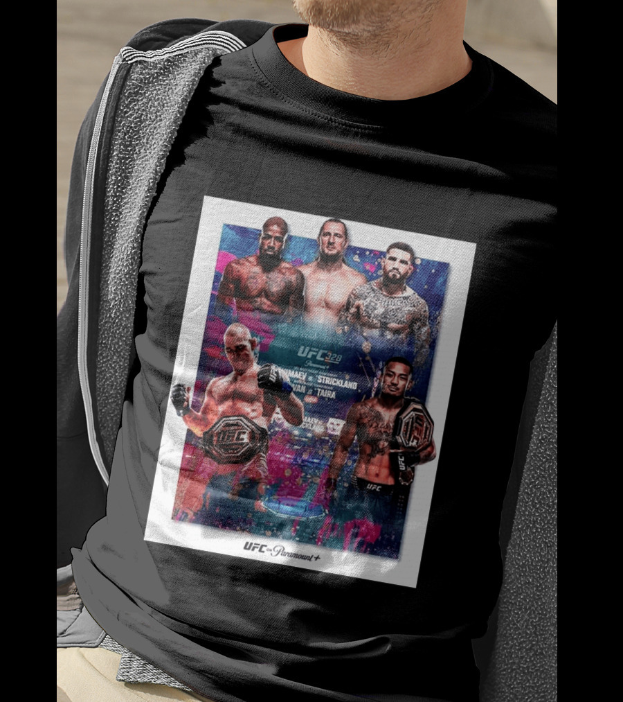 UFC 328 Khamzat Chimaev Vs Sean Strickland Joshua Van Vs Tatsuro Taira May 9 2026 Event UFC X Paramount Plus T-Shirt