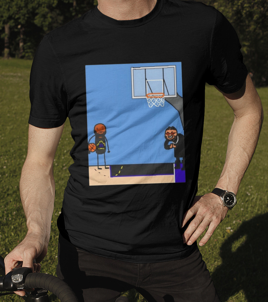 Villain Brooks Vs Dillon Brooks Basketball Humor Phoenix Suns Sketch T-Shirt