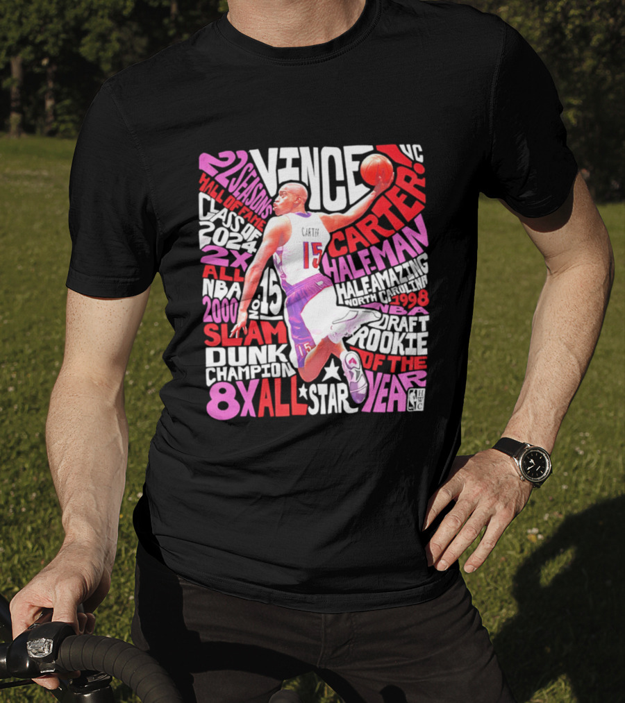 Vince Carter Toronto Raptors Slam Dunk Champion Half Man Half Amazing T-Shirt