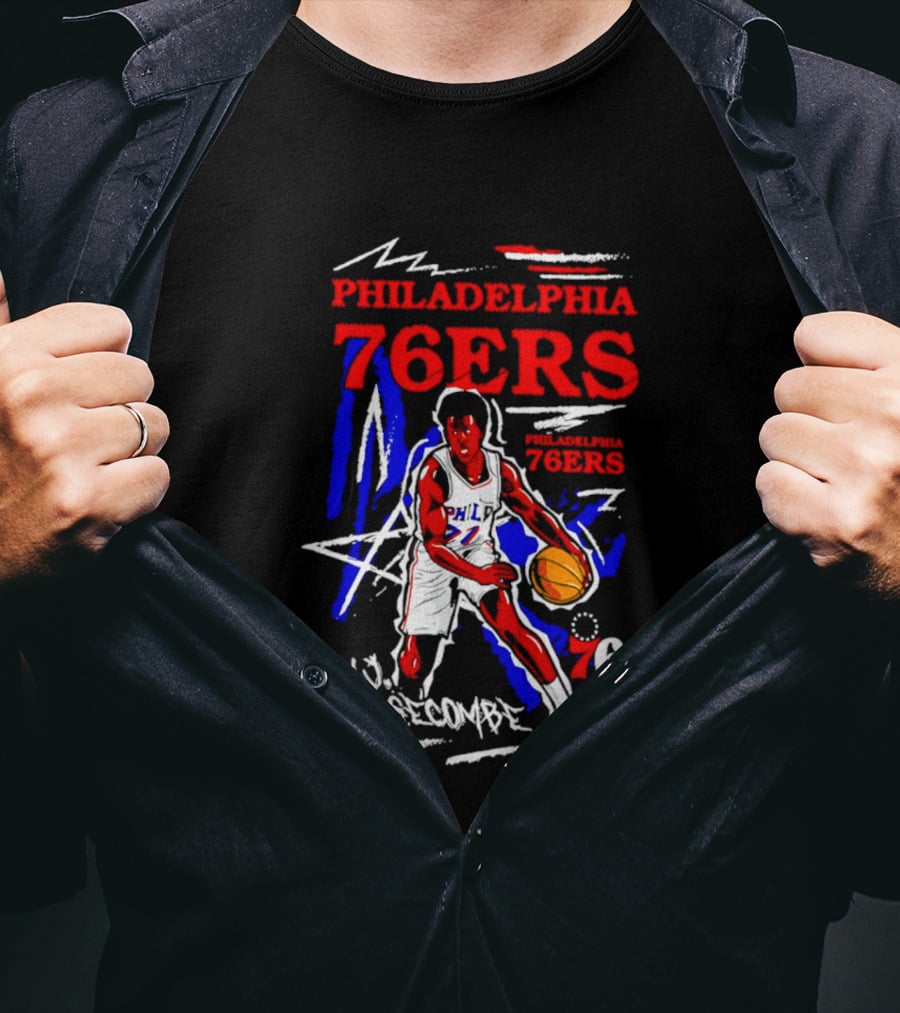 Philadelphia 76ers VJ Edgecombe Chalked Up Player Name Number 6 T-Shirt