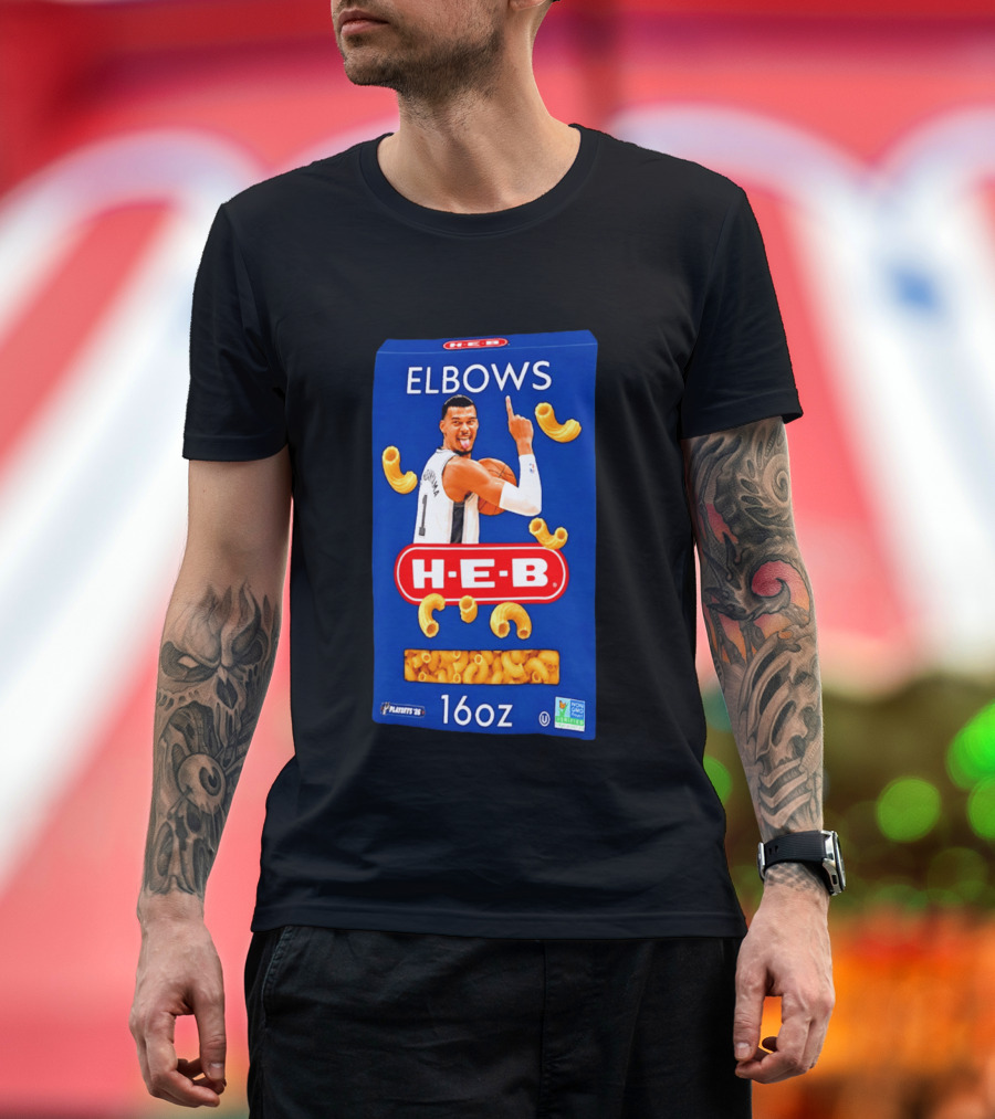 San Antonio Spurs Wemby HEB Elbows 16oz Playoffs Meme T-Shirt