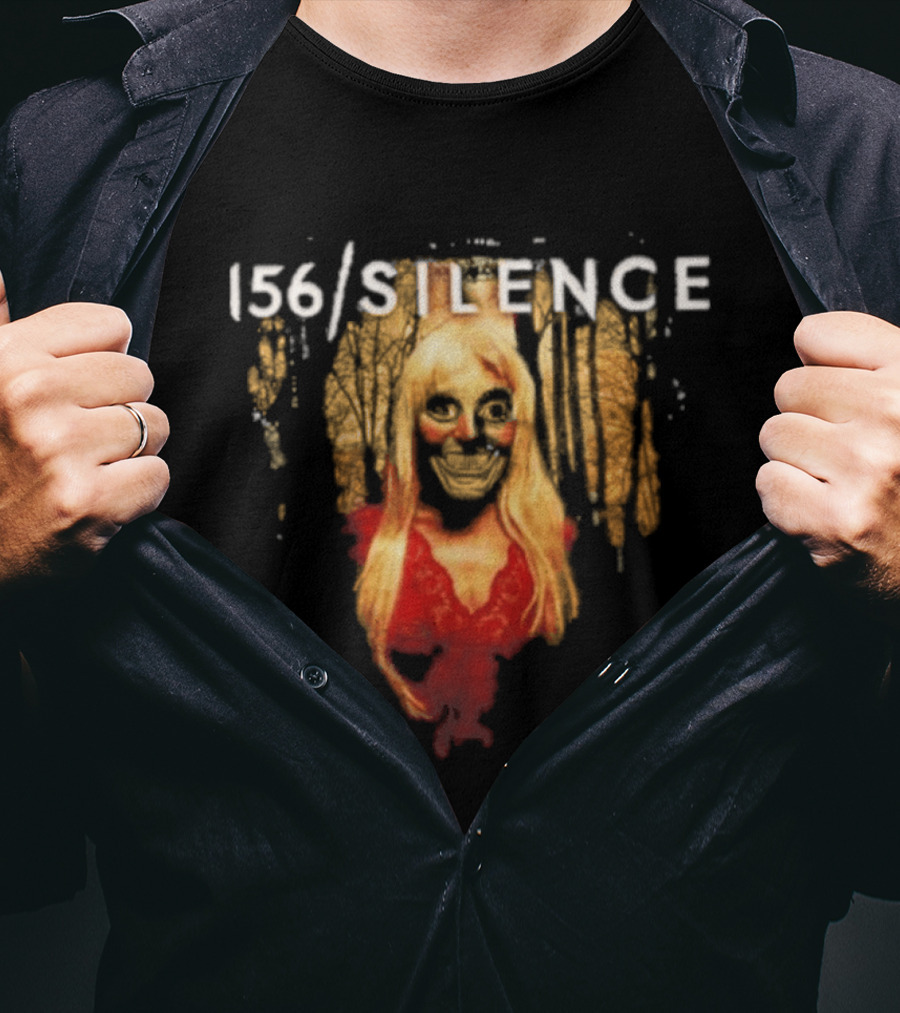 156 Silence Album Blonde Portrait With Red Dress T-Shirt