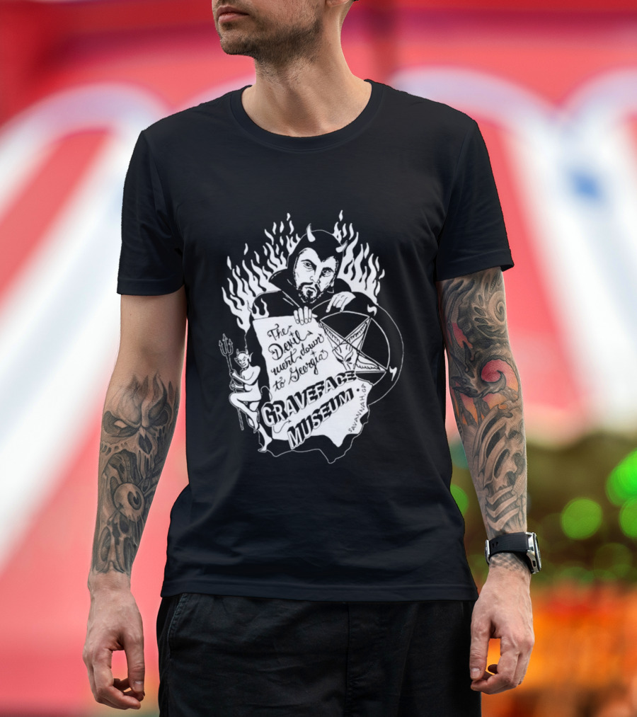 Anton LaVey Church Of Satan Graveface Museum The Devil Went Down To Georgia T-Shirt