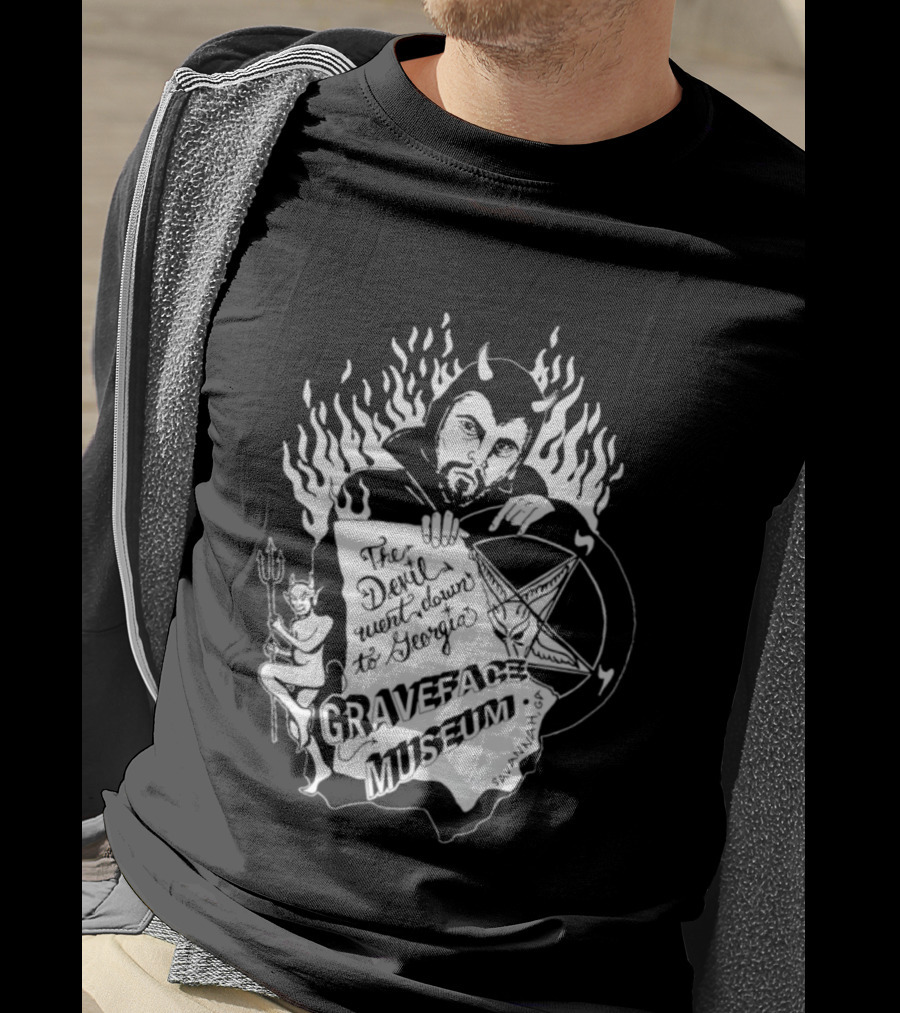 Anton LaVey Church Of Satan Graveface Museum The Devil Went Down To Georgia T-Shirt