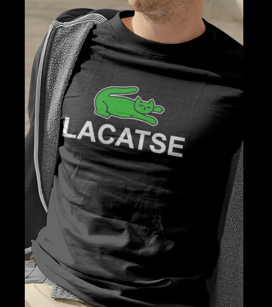 Lacatse Green Cat T-Shirt