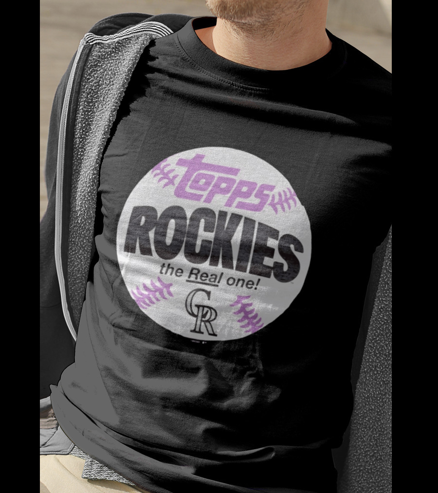 Topps Rockies The Real One Colorado Rockies MLB Baseball Card T-Shirt