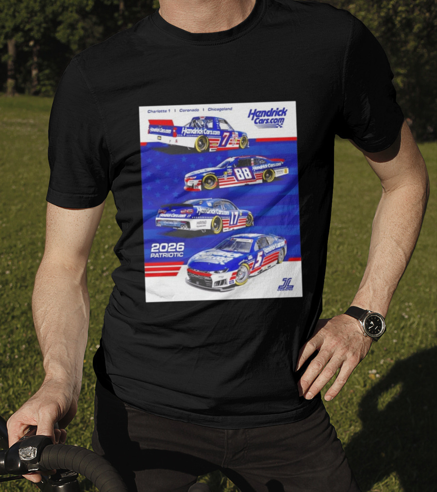 Hendrick Motorsports 2026 Patriotic NASCAR Cars Coronado Chicagoland T-Shirt
