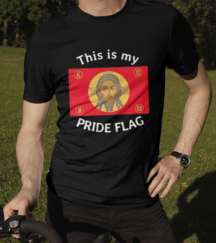 This Is My Pride Flag Jesus Icon Red Yellow T-Shirt