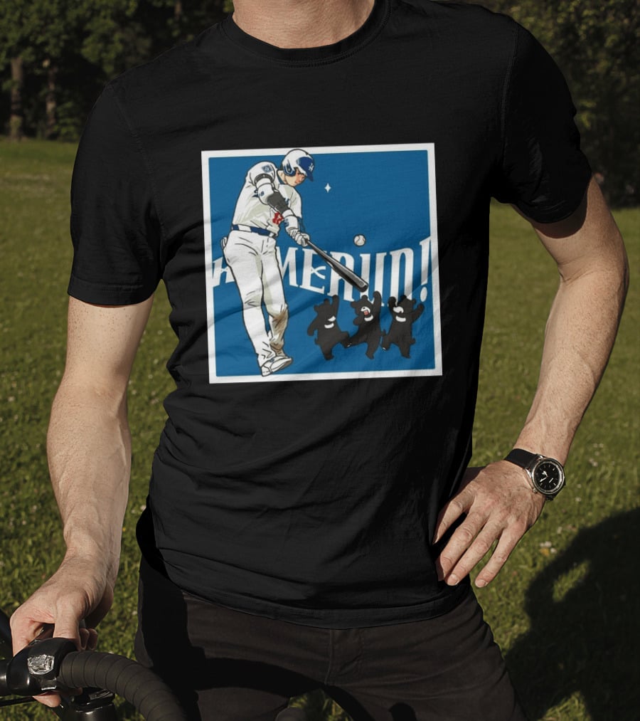 Shohei Ohtani Los Angeles Dodgers Home Run Anime Bears T-Shirt