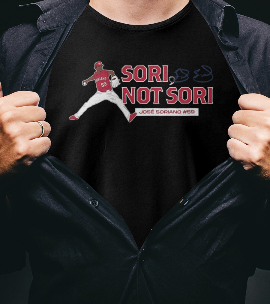 Sori Not Sori José Soriano 59 Los Angeles Angels Baseball T-Shirt