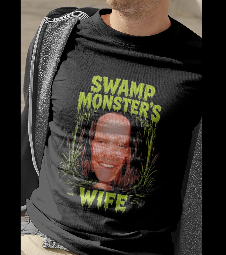 Swamp Monster's Wife Colorful Illustration With Smiling Face T-Shirt