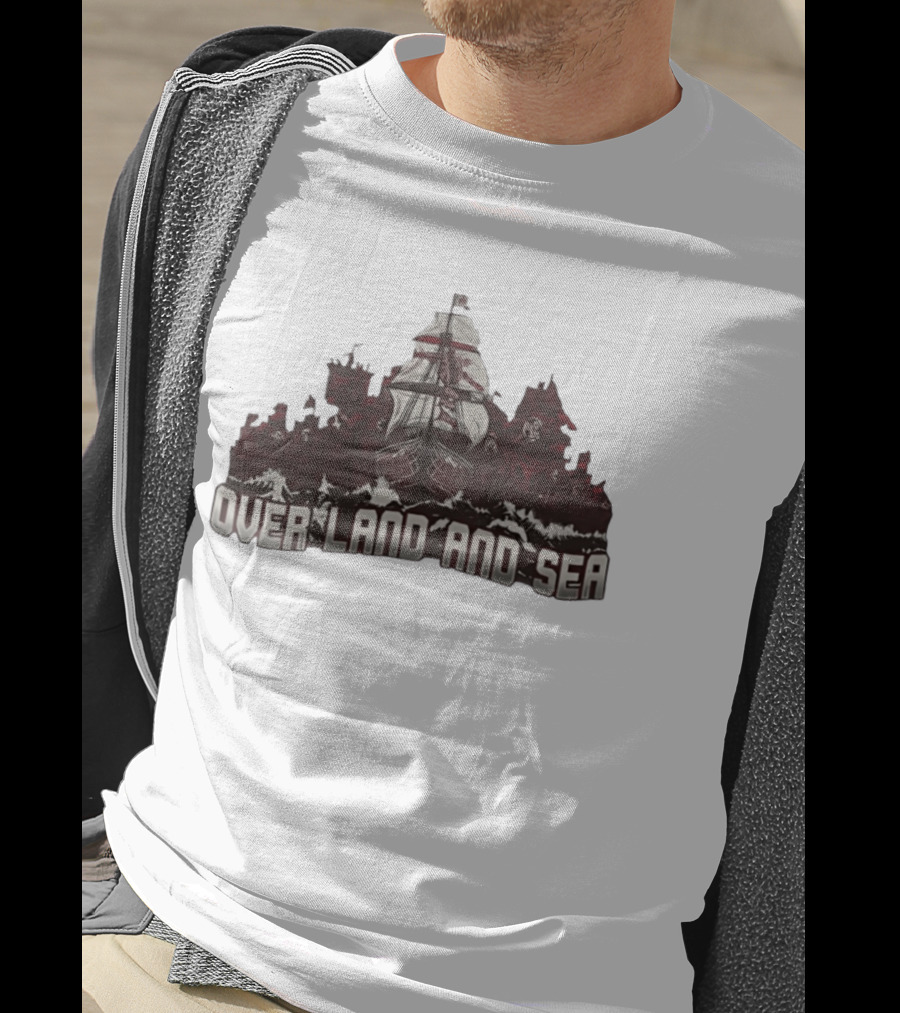 Arsenal FC Over Land And Sea Pirate Ship T-Shirt