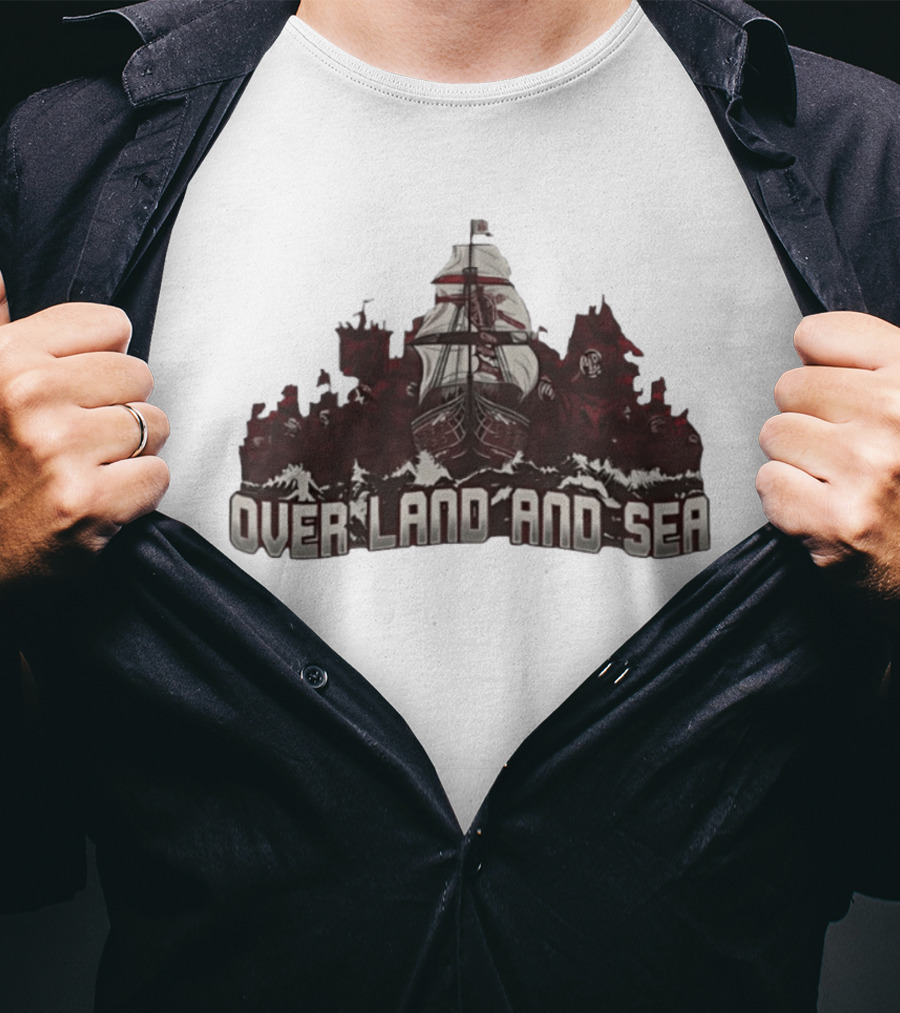 Arsenal FC Over Land And Sea Pirate Ship T-Shirt