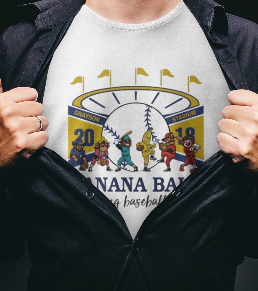 Grayson Stadium Banana Ball 2018 Making Baseball Fun T-Shirt