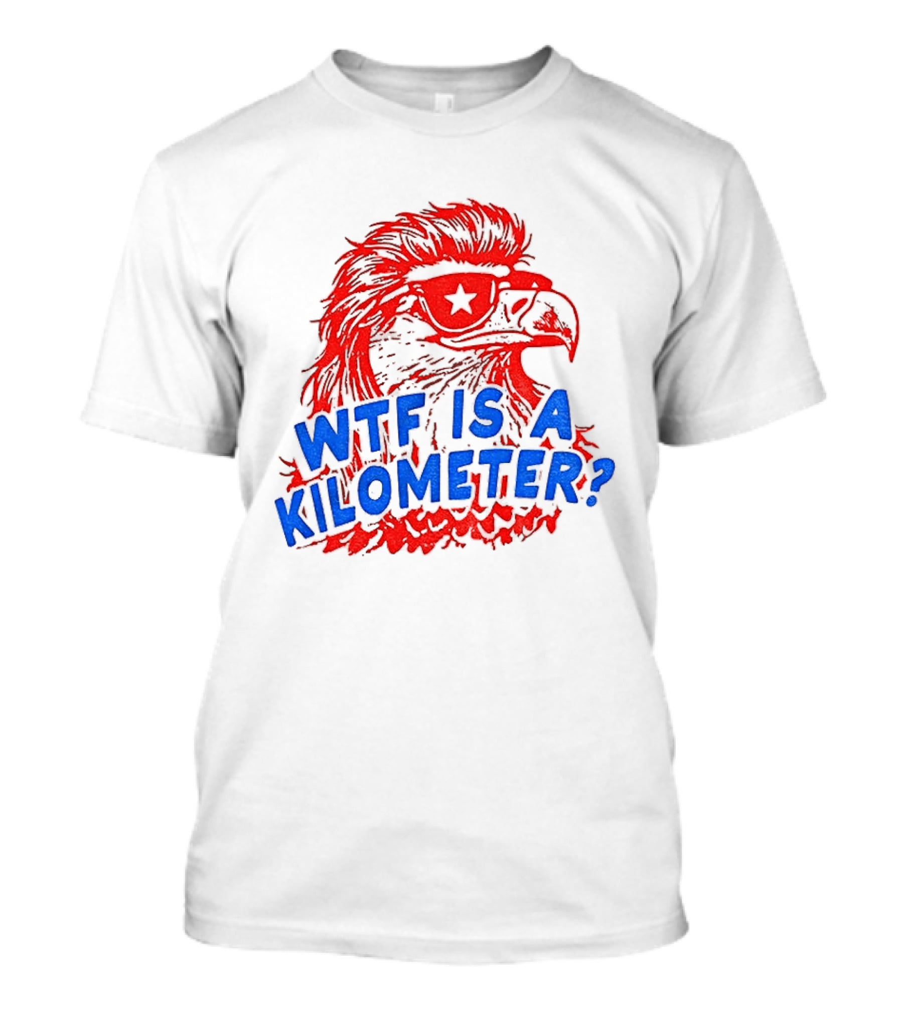 Wtf Is A Kilometer Firework Bald Eagle Star Glasses T-Shirt
