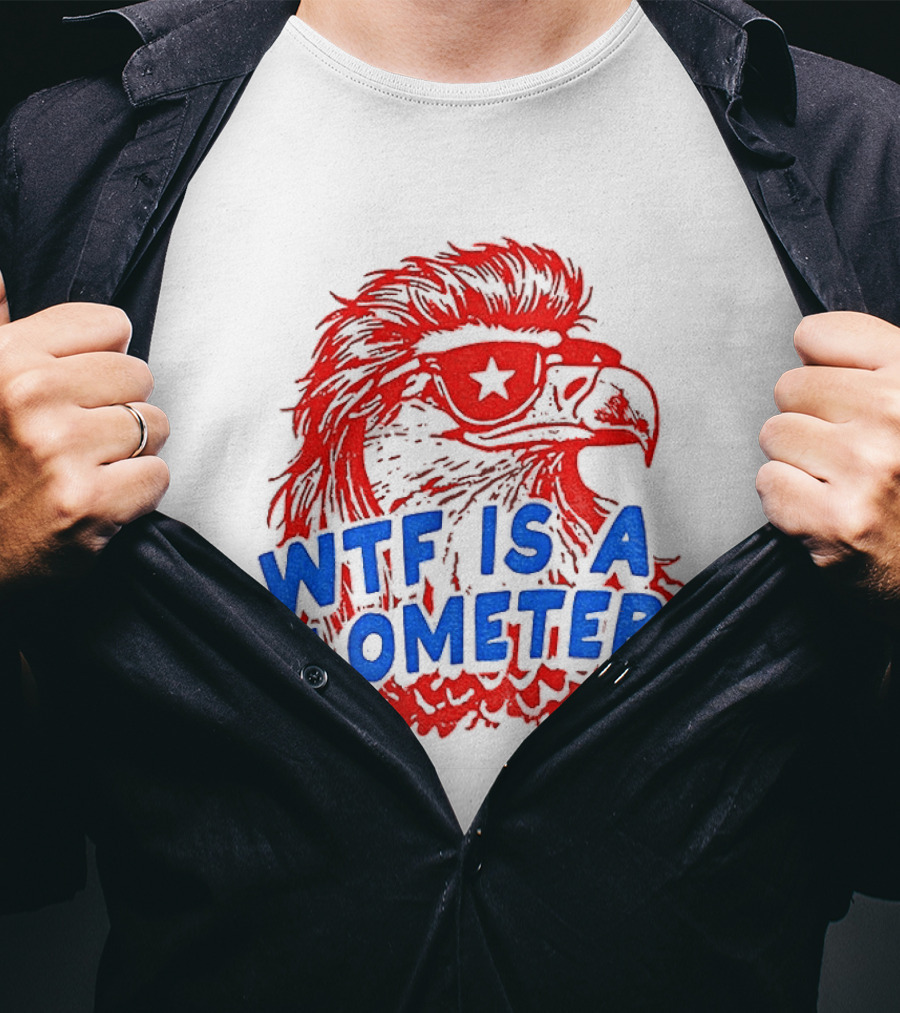 Wtf Is A Kilometer Firework Bald Eagle Star Glasses T-Shirt