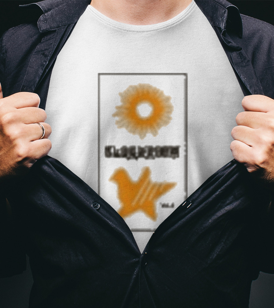 Closed Casket Activities Cloakroom Muff Starburst Bird Symbol Orange T-Shirt