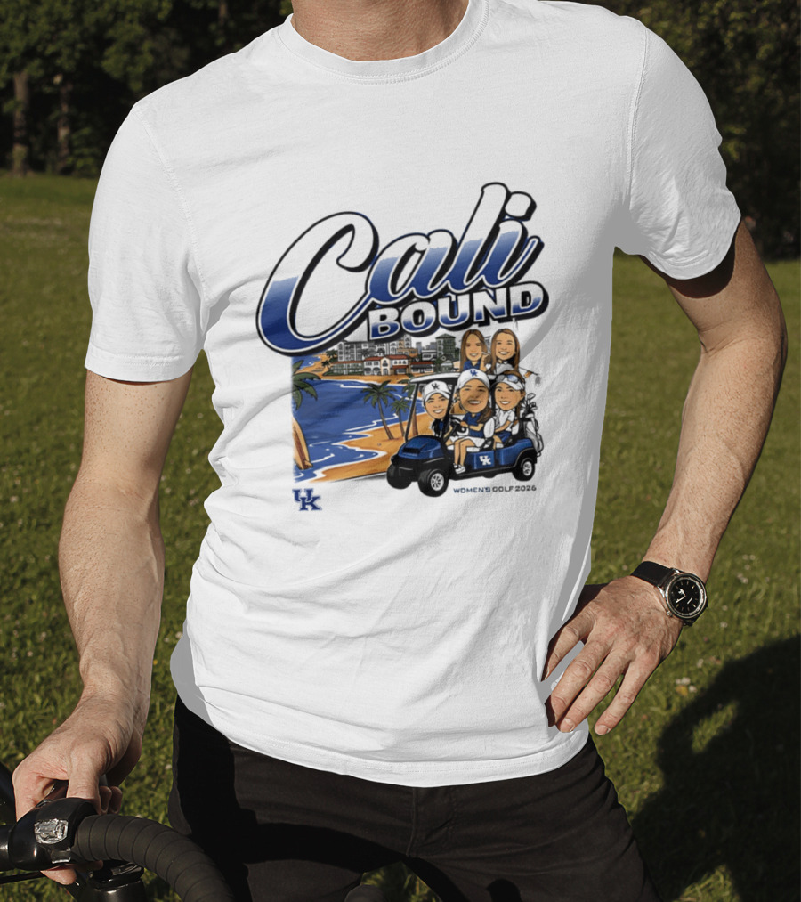 Kentucky Wildcats Women's Golf Cali Bound Team Caricature NCAA T-Shirt