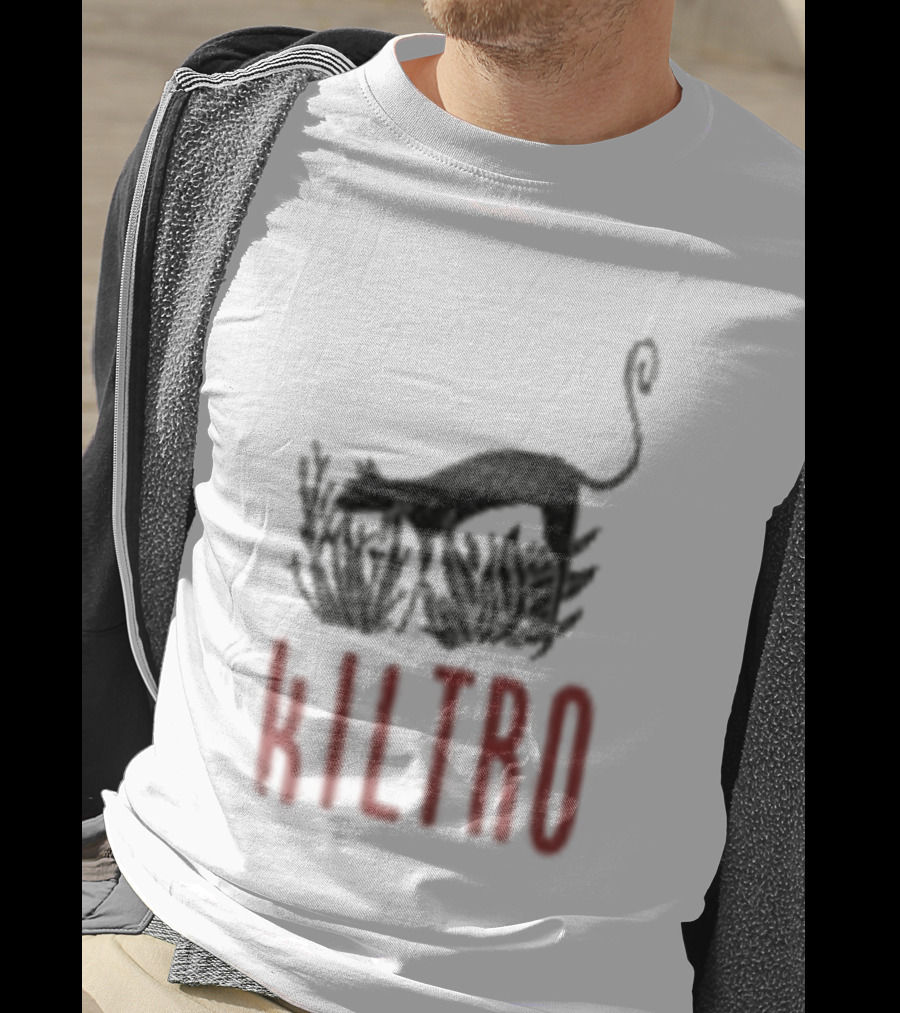 Kiltro Wolf Dog Text With Stylized Canine T-Shirt