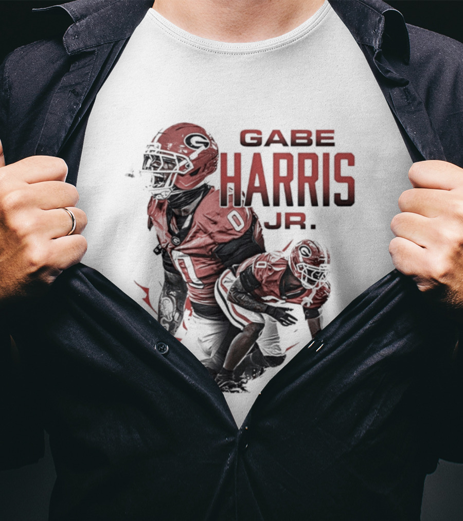 Gabe Harris Jr Georgia Bulldogs Football Player NCAA Team T-Shirt