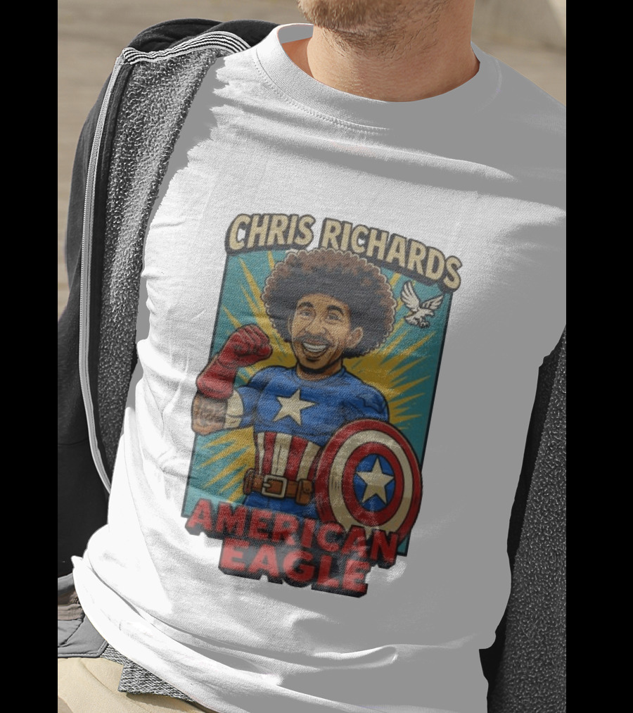 Chris Richards American Eagle Captain Star Shield Superhero T-Shirt