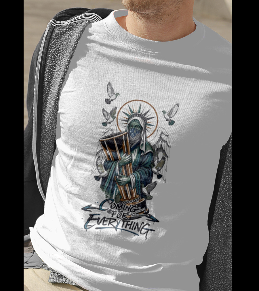 Statue Of Liberty New York Knicks Everything Doves Halo Hourglass T-Shirt