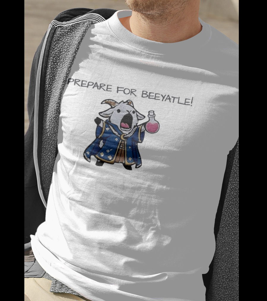 Totes McGoats Prepare For Beeyatle Potion Wielding Goat Wizard T-Shirt
