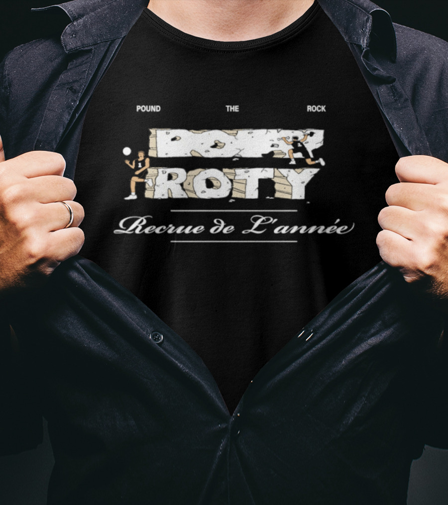 Victor Wembanyama ROTY Pound The Rock Recrue De L'annee San Antonio Spurs T-Shirt