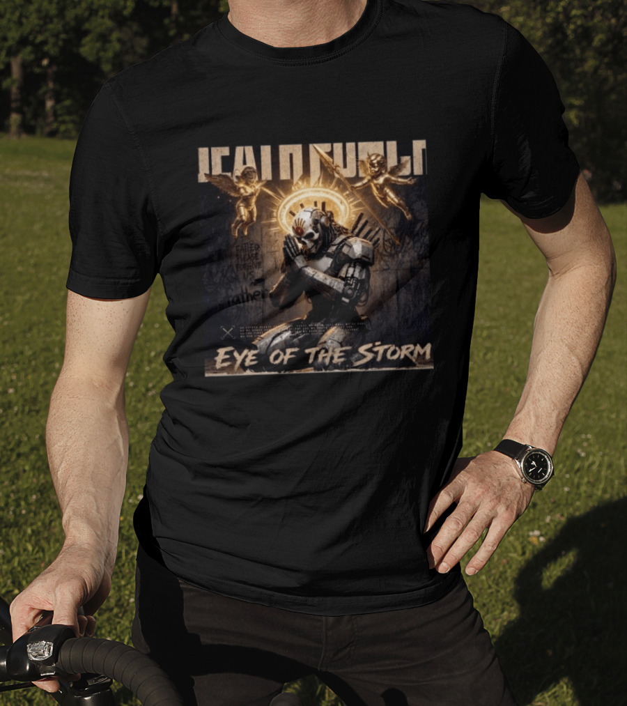 5 Finger Death Punch Eye Of The Storm 2026 Release May 15 Angel Robot Halo Motif T-Shirt