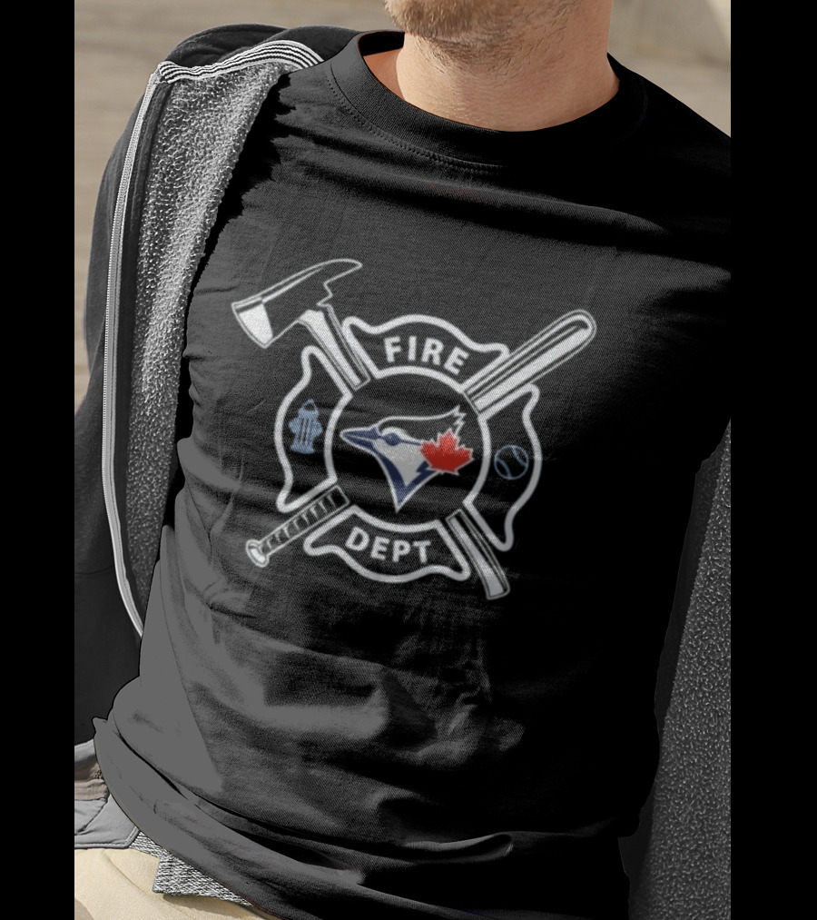 2026 Blue Jays Fire Dept Baseball Crossed Axe Bat Hydrant T-Shirt
