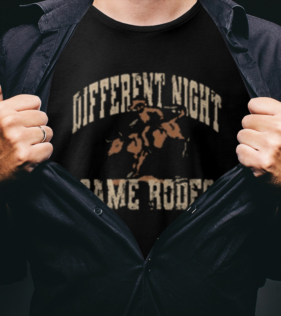 Bailey Zimmerman Different Night Same Rodeo 26 Brown T-Shirt