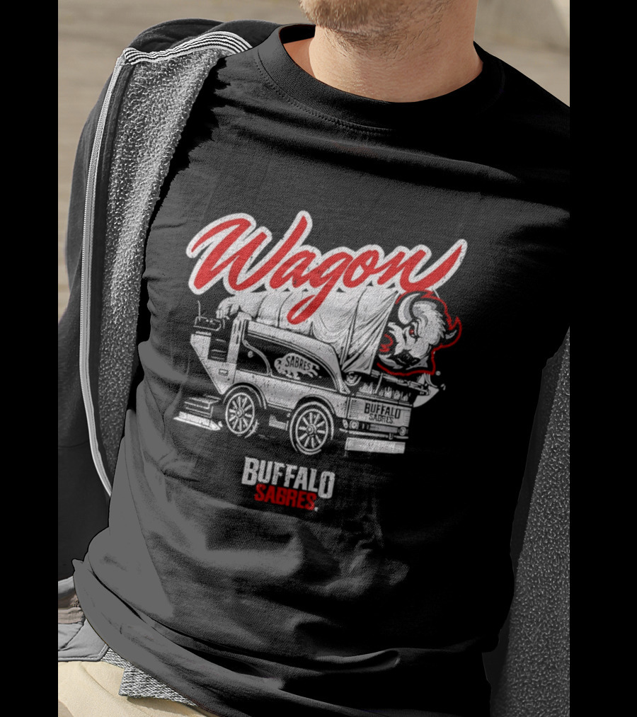 Buffalo Sabres Wagon Defender Retro Team Spirit T-Shirt