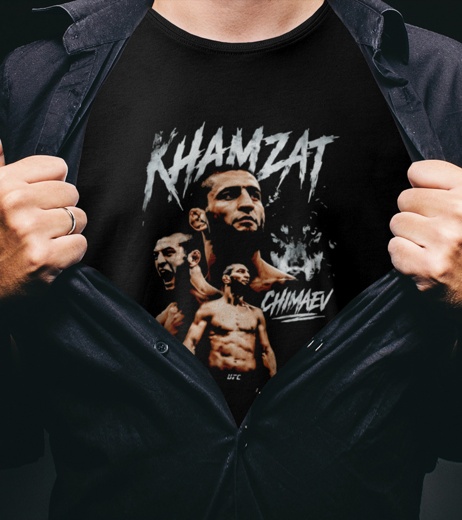 Khamzat Chimaev UFC MMA Fighter The Wolf T-Shirt
