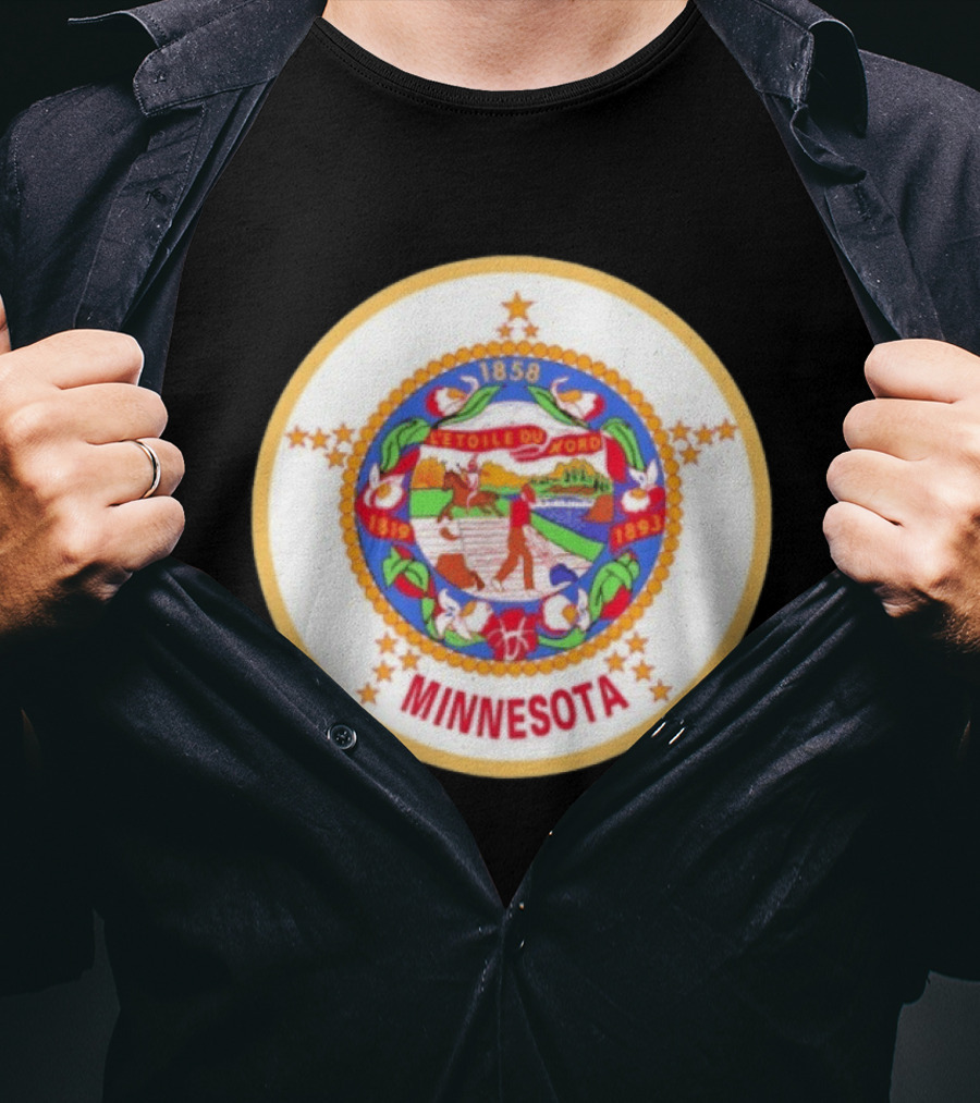 L'étoile Du Nord 1819 1858 1893 Seal Of Minnesota T-Shirt