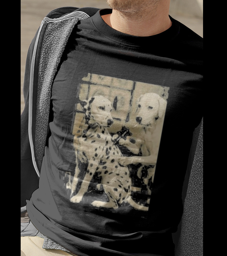 Dalmatian Dog Tattoo Artist Black And White Humor T-Shirt