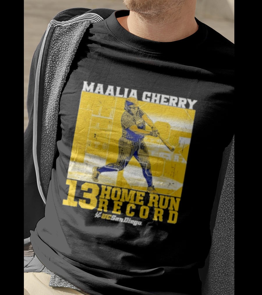 Maalia Cherry UC San Diego 13 Home Run Record T-Shirt